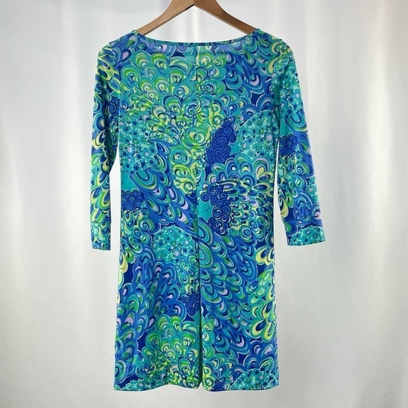 Lilly Pulitzer Marlow Dress in Lilly’s Lagoon Sea Blue Size Extra Small - Picture 3 of 5